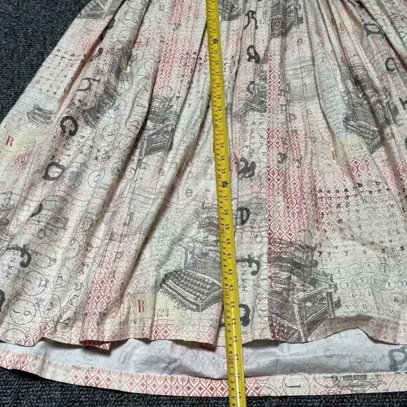 Handmade Dress L See Measrmnts Cottagecore Writer Typewriter Book Nerd Academia - Picture 4 of 4